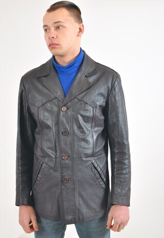VINTAGE REAL LEATHER RETRO JACKET