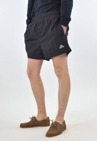 VINTAGE BLACK ADIDAS SWIM SHORTS