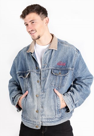 VINTAGE 80S ORIGINAL LEE LINED DENIM JACKET / S9982