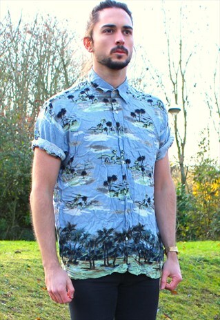 VINTAGE 90S HAWAIIAN USA SHIRT - SMALL/MEDIUM - COCKTAIL