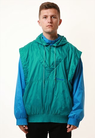 90S VINTAGE ADIDAS OLDSCHOOL SHELL HOODED JACKET 13752