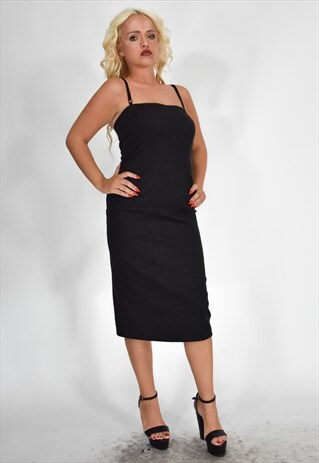 DOLCE & GABBANA VINTAGE EVENING DRESS BLACK