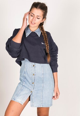 VINTAGE 90S USA CROP SWEATSHIRT / R465