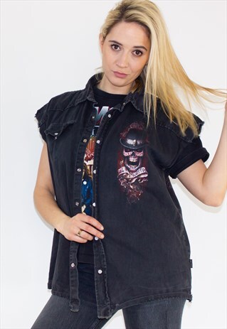 VINTAGE 90'S GRUNGE DENIM SHIRT