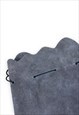 EVISU VINTAGE Y2K BROWN SUEDE POUCH BAG DRAWSTRING TOP 