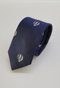 Hot Air Ballon Pattern Tie in Blue color