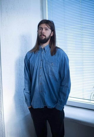 VINTAGE 90'S BLUE DENIM SHIRT