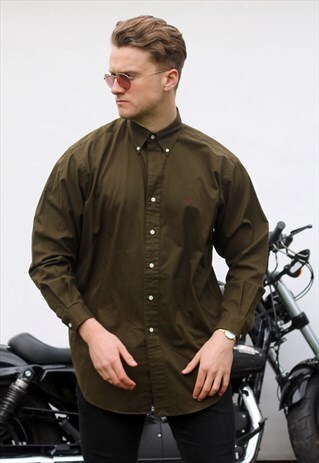 RALPH LAUREN BLAKE USA HUNTER GREEN VINTAGE SHIRT
