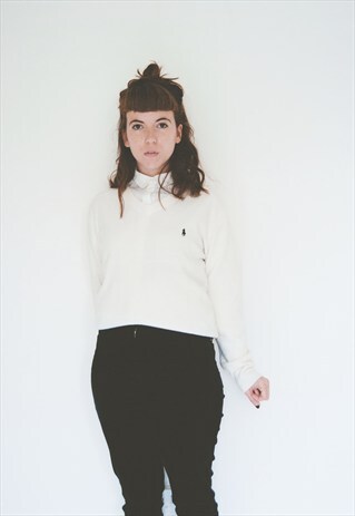VINTAGE RALPH LAUREN V-NECK CREAM JUMPER