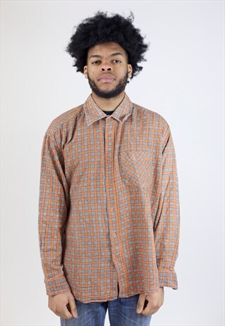 VINTAGE ORANGE PATTERNED SHIRT