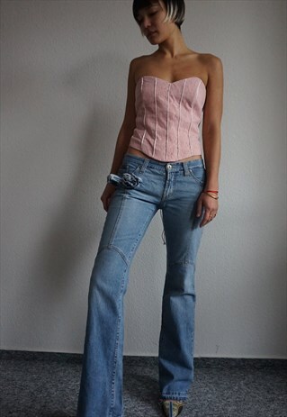 Y2K D&G LOW WAIST FLARED JEANS TROUSERS - DENIM FLARES