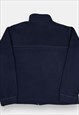 TIMBERLAND VINTAGE EMBROIDERED NAVY BLUE FLEECE JACKET L 