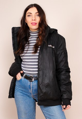VINTAGE 90S OVERSIZED ADIDAS HOODED PADDED JACKET