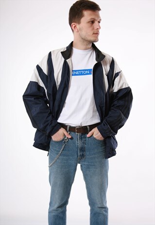 90S VINTAGE ADIDAS RARE OLDSCHOOL SHELL JACKET 13688