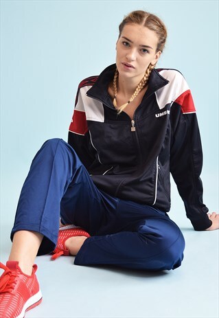 90'S RETRO UMBRO TRACKSUIT SPORTS NAVY BLUE JACKET