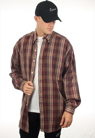 VINTAGE RALPH LAUREN CHECK LONG SLEEVE BLAIRE SHIRT