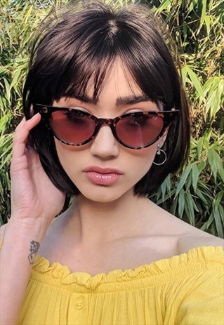 TORTOISE SHELL CATS EYE SUNGLASSES
