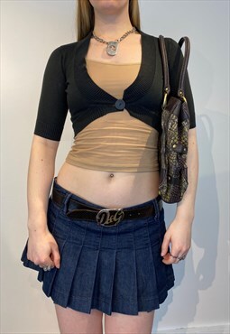 90s black bolero cardigan 