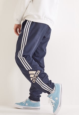 VINTAGE ADIDAS SHELLSUIT BOTTOMS NAVY