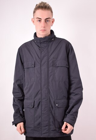 LACOSTE MENS VINTAGE JACKET XL BLACK 90S