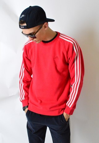 RED ADIDAS SWEATSHIRT JUMPER