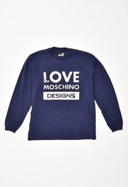 Vintage Moschino Oversized Sweatshirt Jumper Navy Blue
