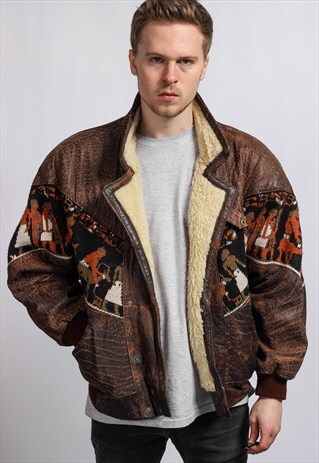 VINTAGE AZTEC SHERPA JACKET