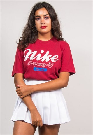 90'S VINTAGE DARK RED NIKE SPORTS T-SHIRT
