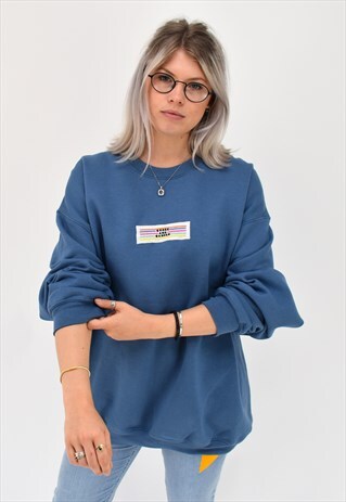 EXCLUSIVE G&G UNISEX INDIGO PATCH SWEAT