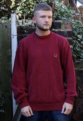 VINTAGE RED TOMMY HILFIGER SWEATER XL