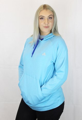 VINTAGE ADIDAS HOODIE IN BLUE