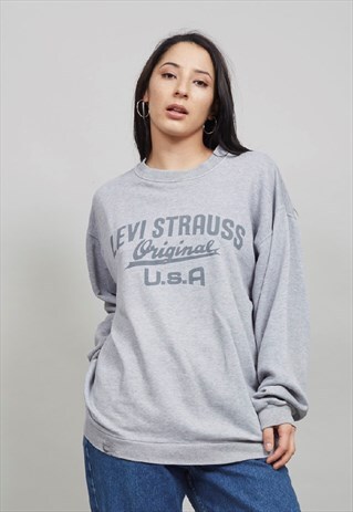 VINTAGE 90'S OVERSIZED LEVI'S GREY SWEATSHIRT