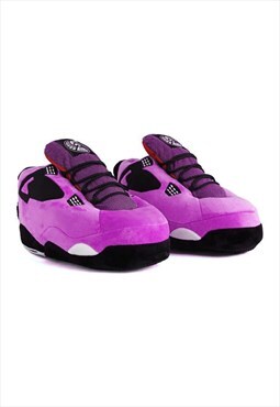 J4 Retro Purple Unisex Novelty Sneaker Slippers 