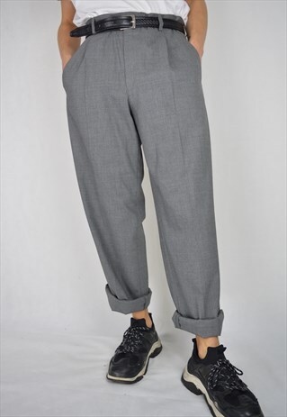 VINTAGE GREY CLASSIC REGULAR TROUSERS