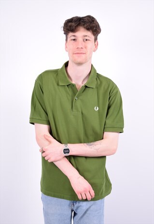 VINTAGE FRED PERRY POLO SHIRT GREEN