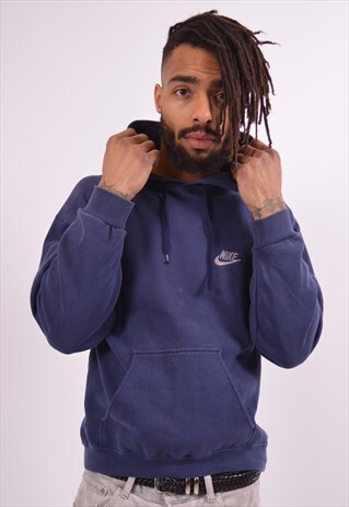 VINTAGE NIKE HOODIE JUMPER BLUE