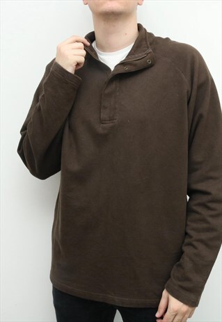 GAP - BROWN QUARTER ZIP SWEATSHIRT - XLARGE