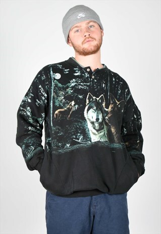 THREE WOLVES AND A MOON SWEATSHIRT