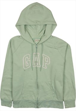 Vintage 90's Gap Hoodie Spellout Full Zip Up Green XLarge