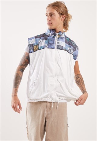 VINTAGE SLEEVELESS PATTERNED FESTIVAL JACKET