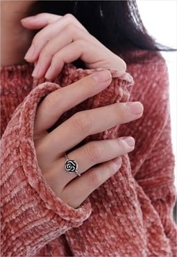Rose Ring Women Sterling Silver Ring