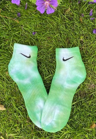 MINT TIE DYE NIKE ANKLE SOCKS