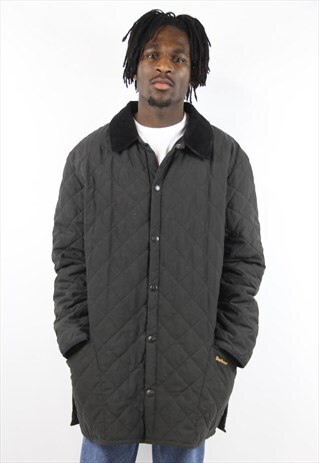 VINTAGE BARBOUR BLACK QUILTED JACKET