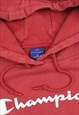 CHAMPION SPORTSWEAR FADED RED PULLOVER HOODIE, BOXY FIT 