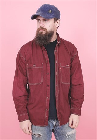 VINTAGE RED LEVI'S DENIM SHIRT /R7099