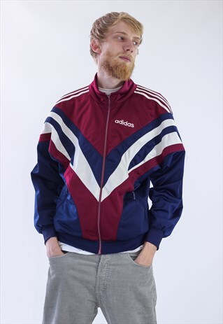 RARE VINTAGE MENS ADIDAS TRACK TOP SUIT TEAM BIG LOGO JACKET