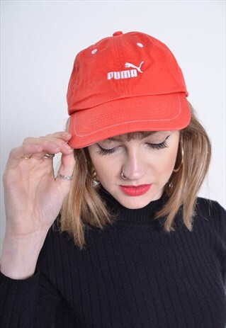 VINTAGE PUMA BASEBALL CAP HAT RED