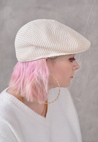 VINTAGE FLAT CAP IN CREAM