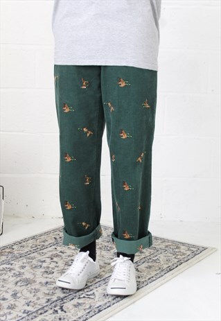 VINTAGE POLO RALPH LAUREN MALLARD DUCK CORD TROUSERS