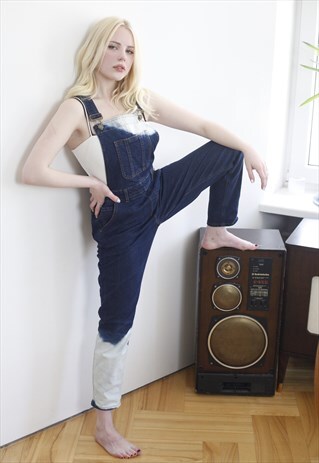 DENIM TIE-DYE DUNGAREES
